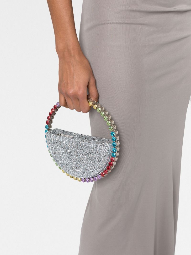 Silver Eternity Glitter Clutch Bag
