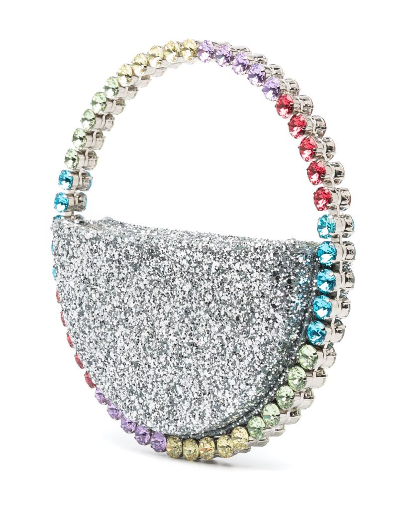 Silver Eternity Glitter Clutch Bag