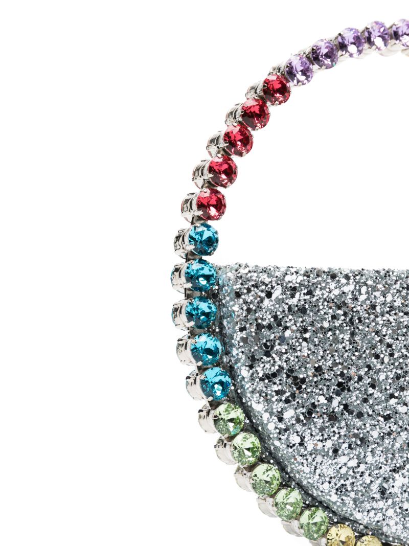 Silver Eternity Glitter Clutch Bag