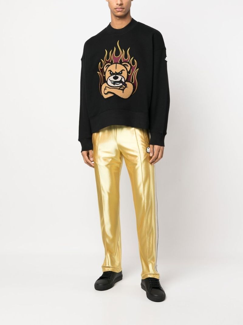 Black Graphic-print Crew-neck Sweatshirt