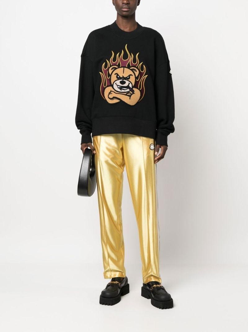 Black Graphic-print Crew-neck Sweatshirt