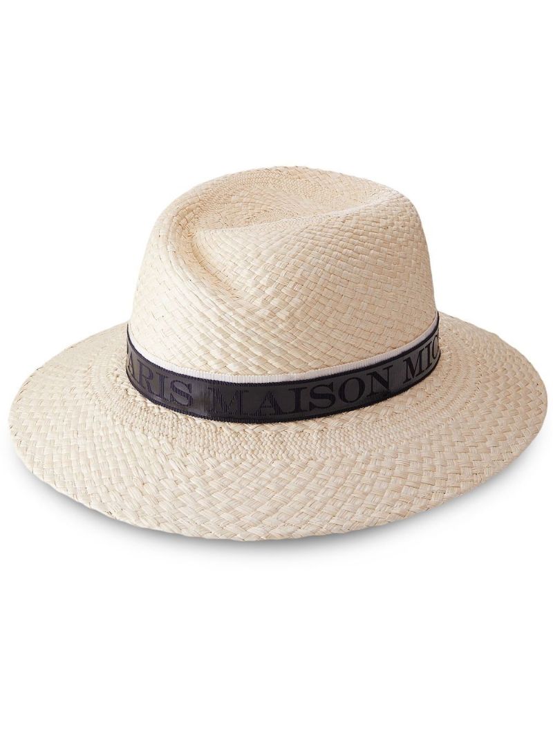 Beige Virginie Straw Fedora Hat