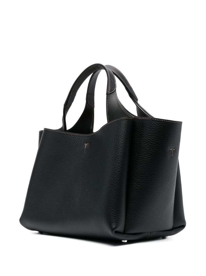 Black Leather Tote Bag