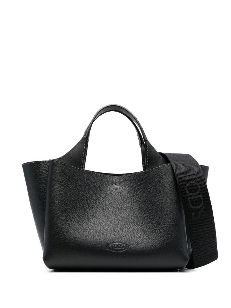 Black Leather Tote Bag