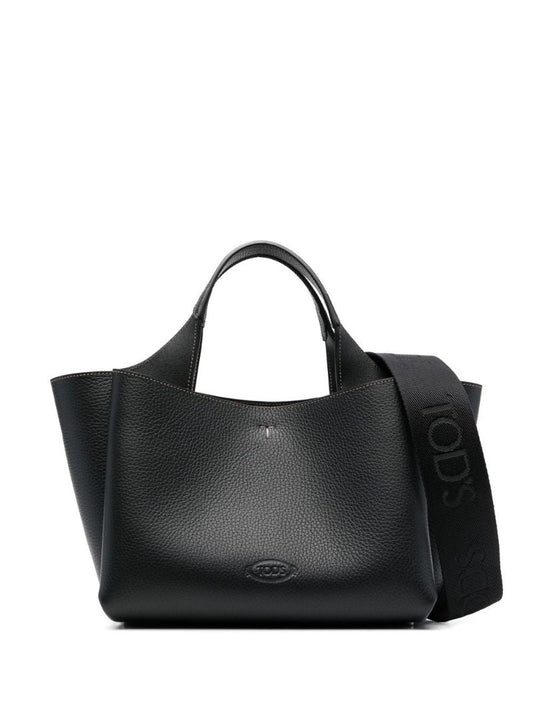 Black Leather Tote Bag