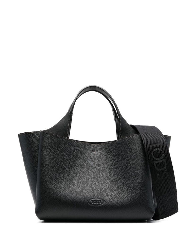 Black Leather Tote Bag