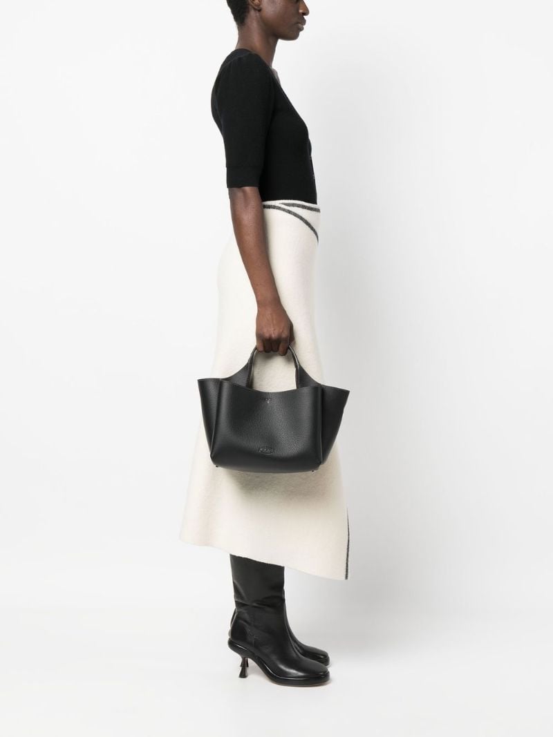 Black Leather Tote Bag