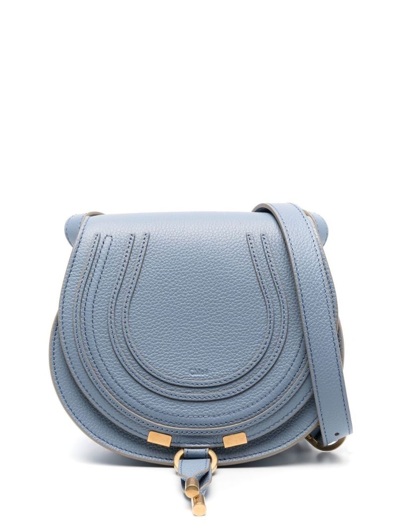 Blue Marcie Small Leather Cross Body Bag