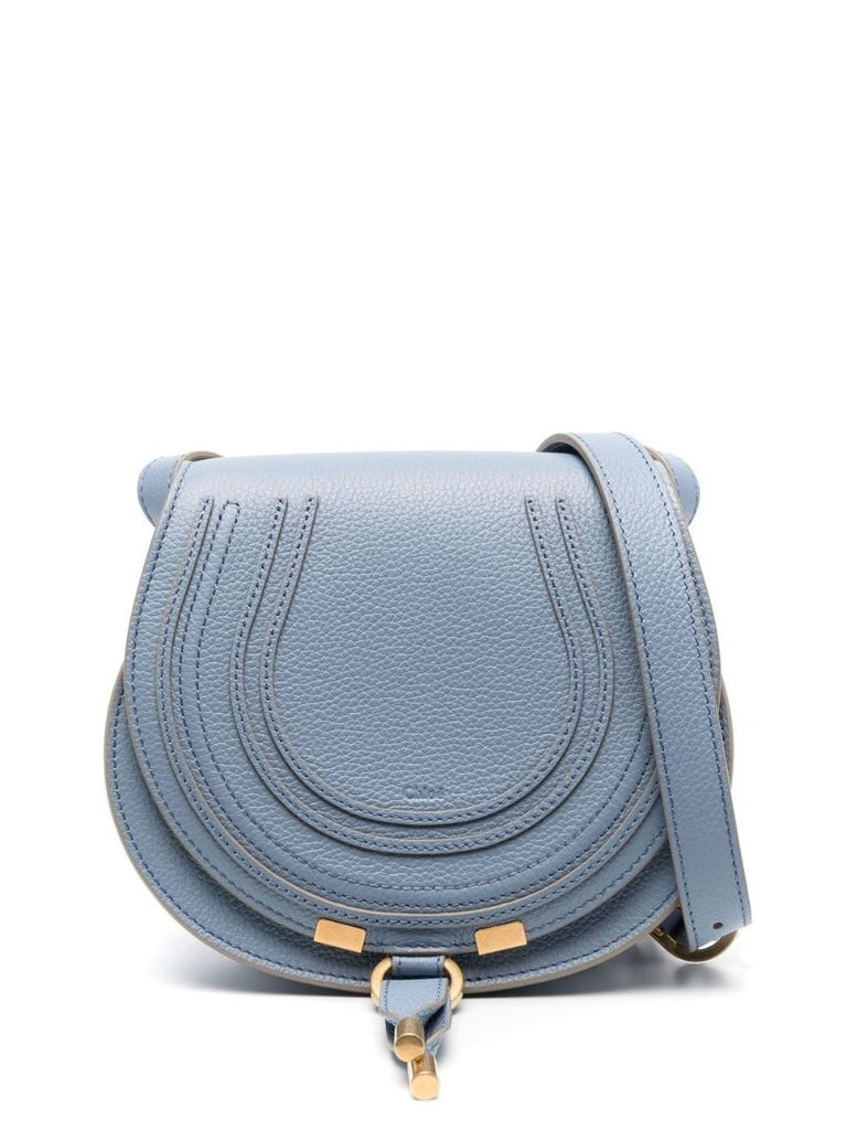 Blue Marcie Small Leather Cross Body Bag