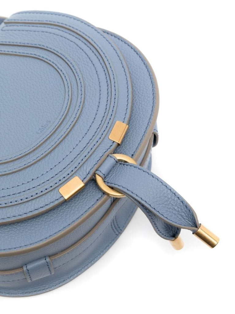 Blue Marcie Small Leather Cross Body Bag