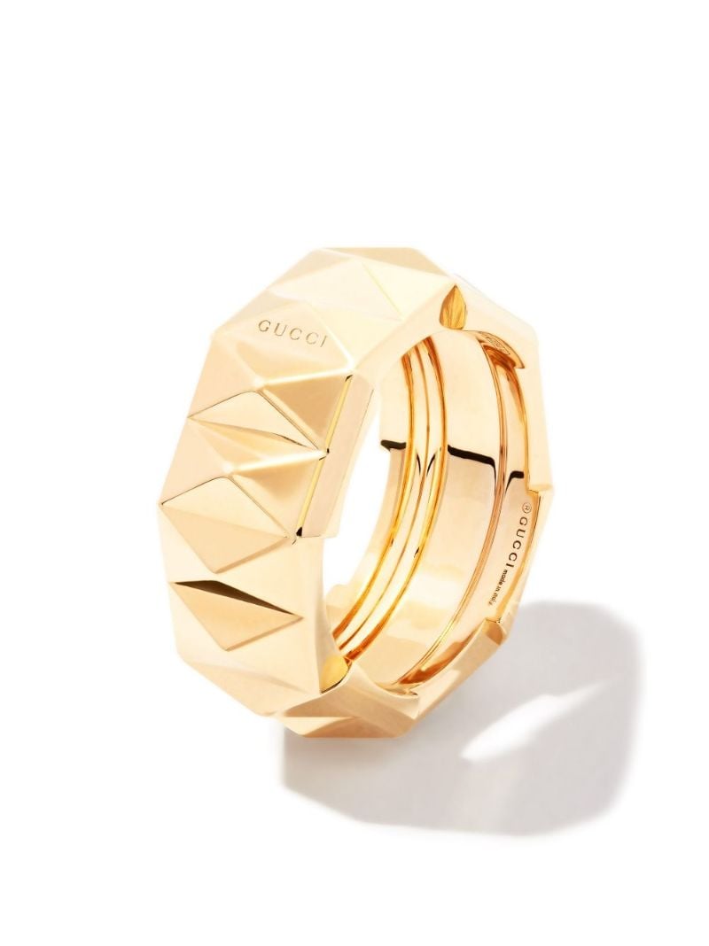 18k Yellow Gold Link to Love Studded Ring
