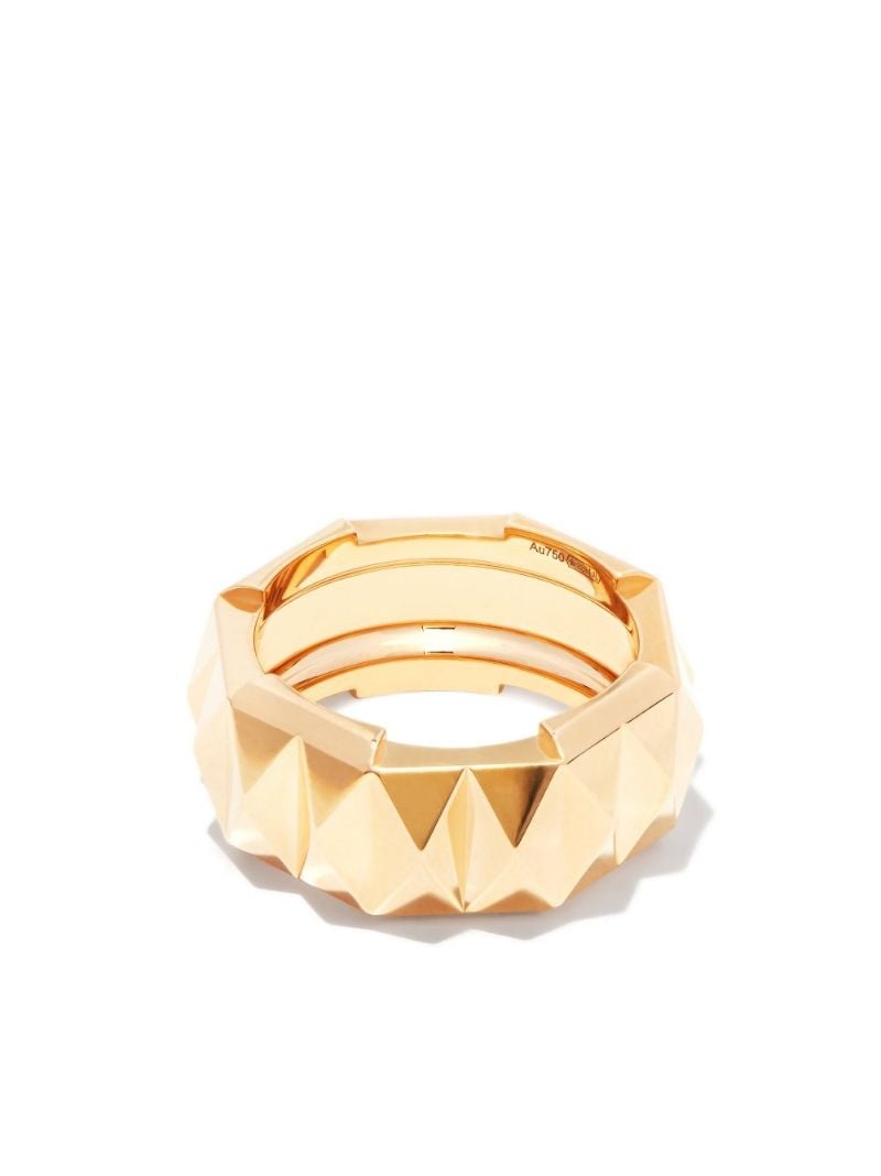 18k Yellow Gold Link to Love Studded Ring