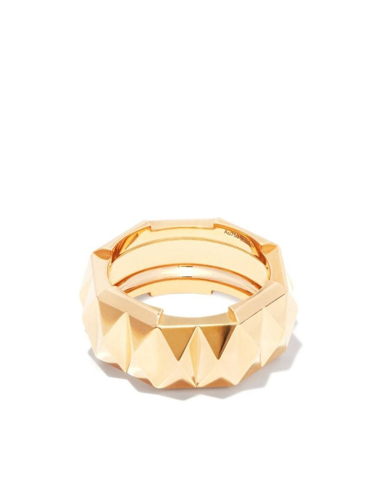 18k Yellow Gold Link to Love Studded Ring