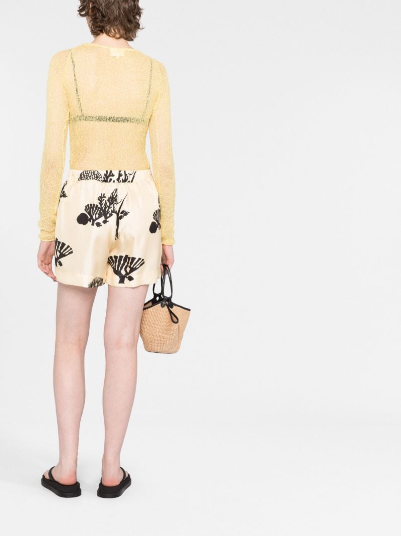Yellow Beckie Open-knit Top