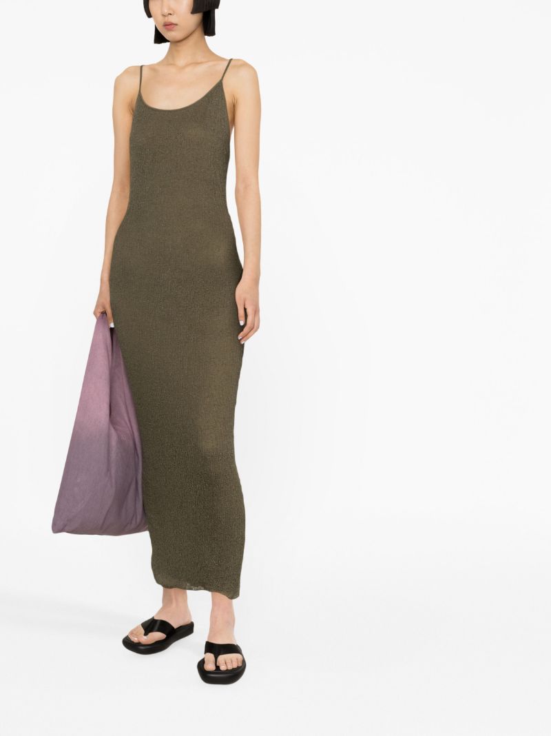 Green Ella Open Back Maxi Dress
