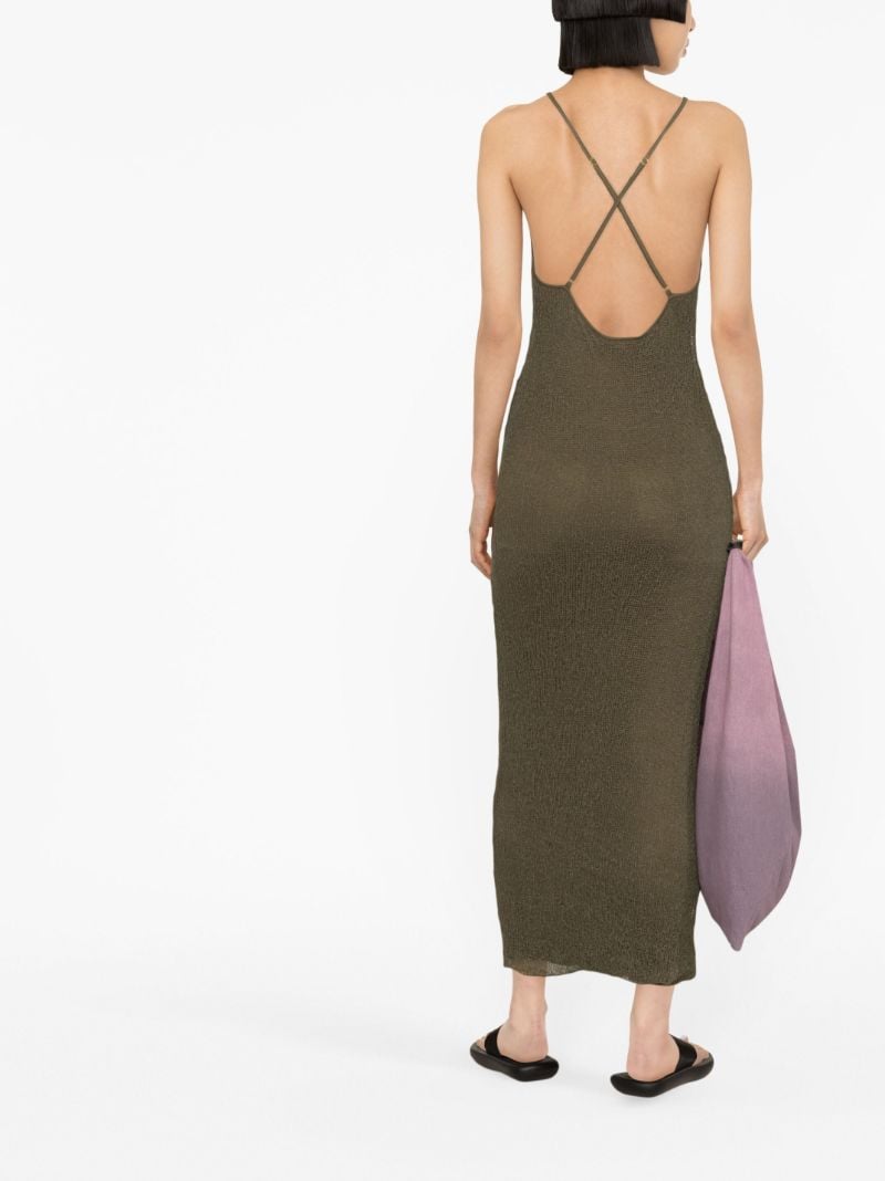 Green Ella Open Back Maxi Dress