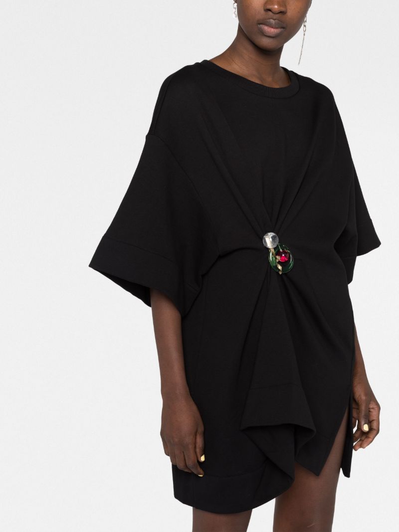 Black Jewel Cotton T-shirt Dress