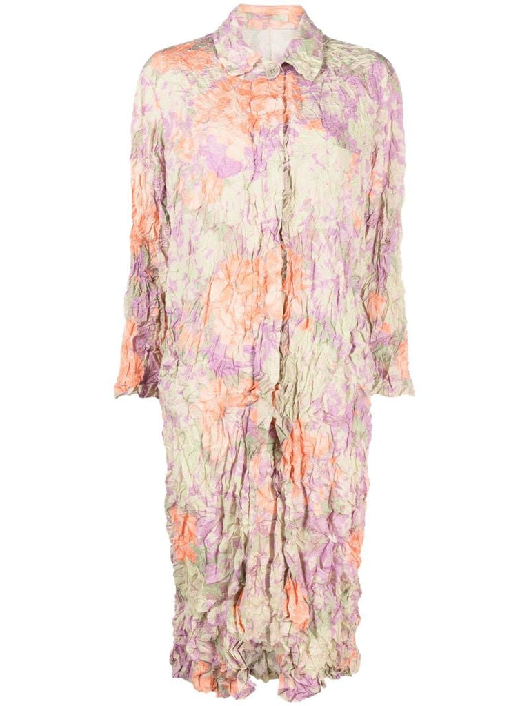 Orange Raltonas Crushed Floral Coat