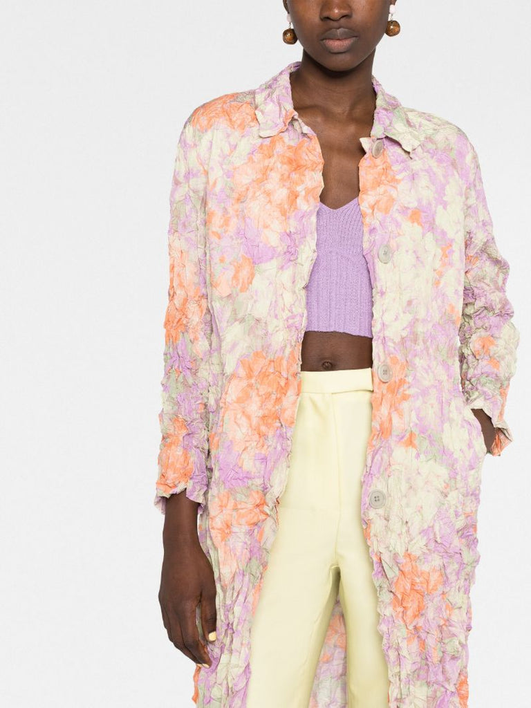 Orange Raltonas Crushed Floral Coat
