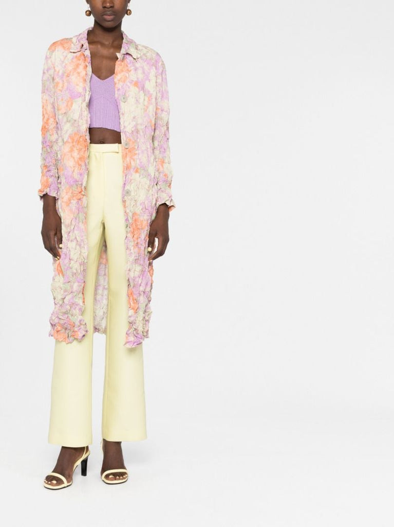 Orange Raltonas Crushed Floral Coat