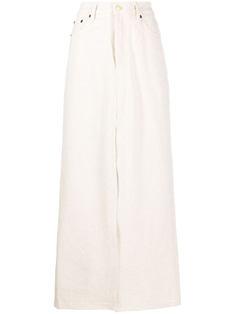White High Waisted Skirt