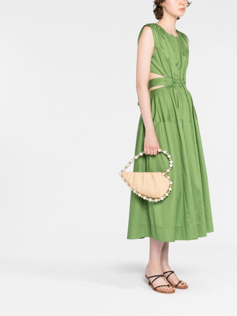 Beige Jumbo Love Raffia Clutch Bag