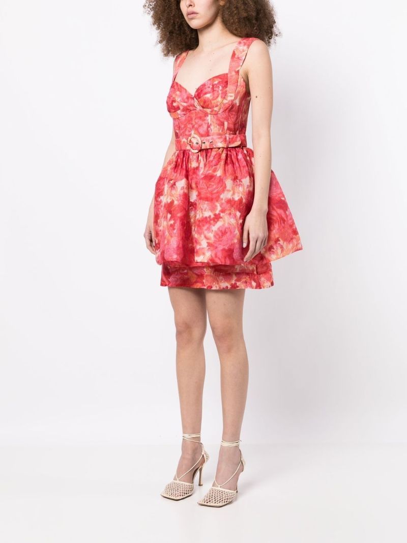 Pink High Tide Floral Print Mini Dress