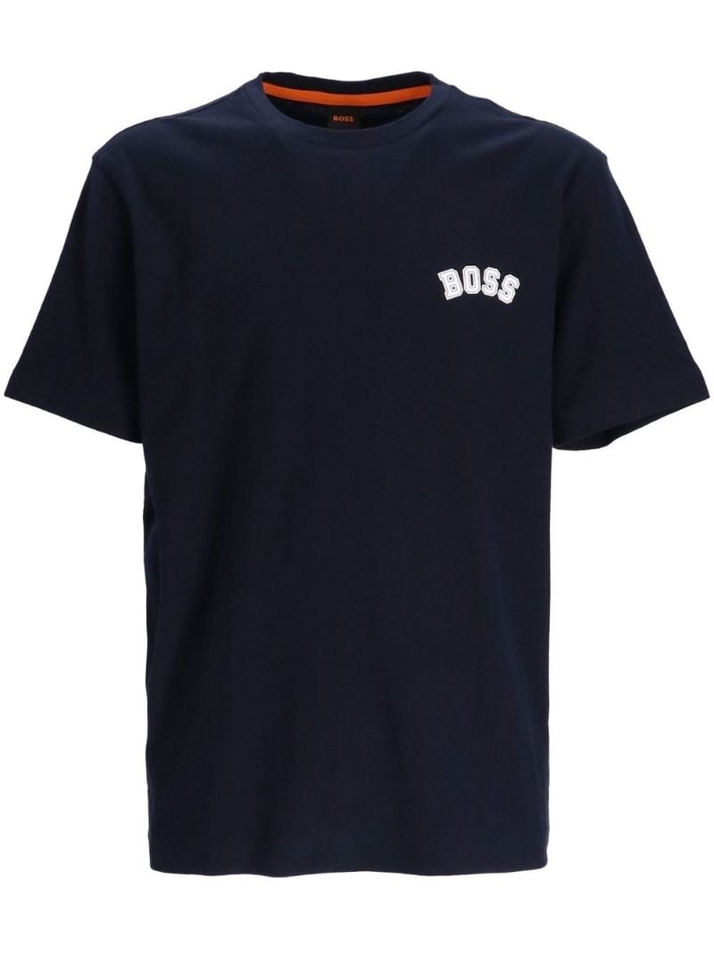 Black Logo Print Cotton T-shirt