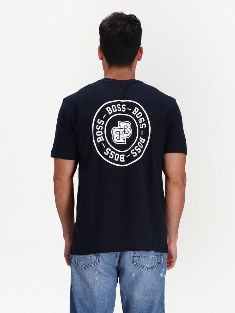 Black Logo Print Cotton T-shirt