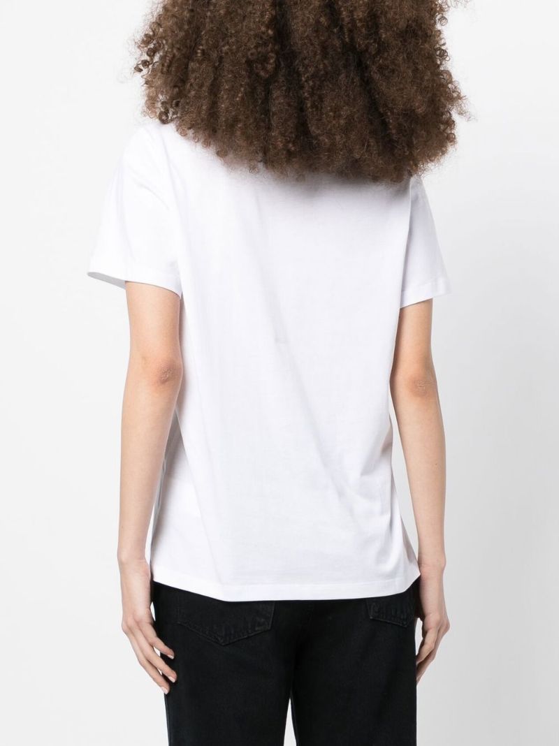 White Smiley Print Organic Cotton T-shirt