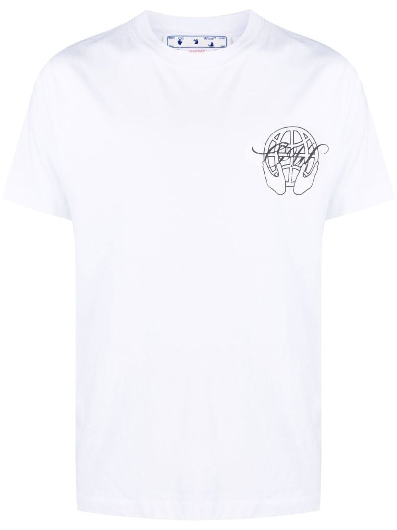 White Arrows Logo Cotton T-shirt