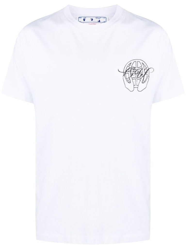 White Arrows Logo Cotton T-shirt
