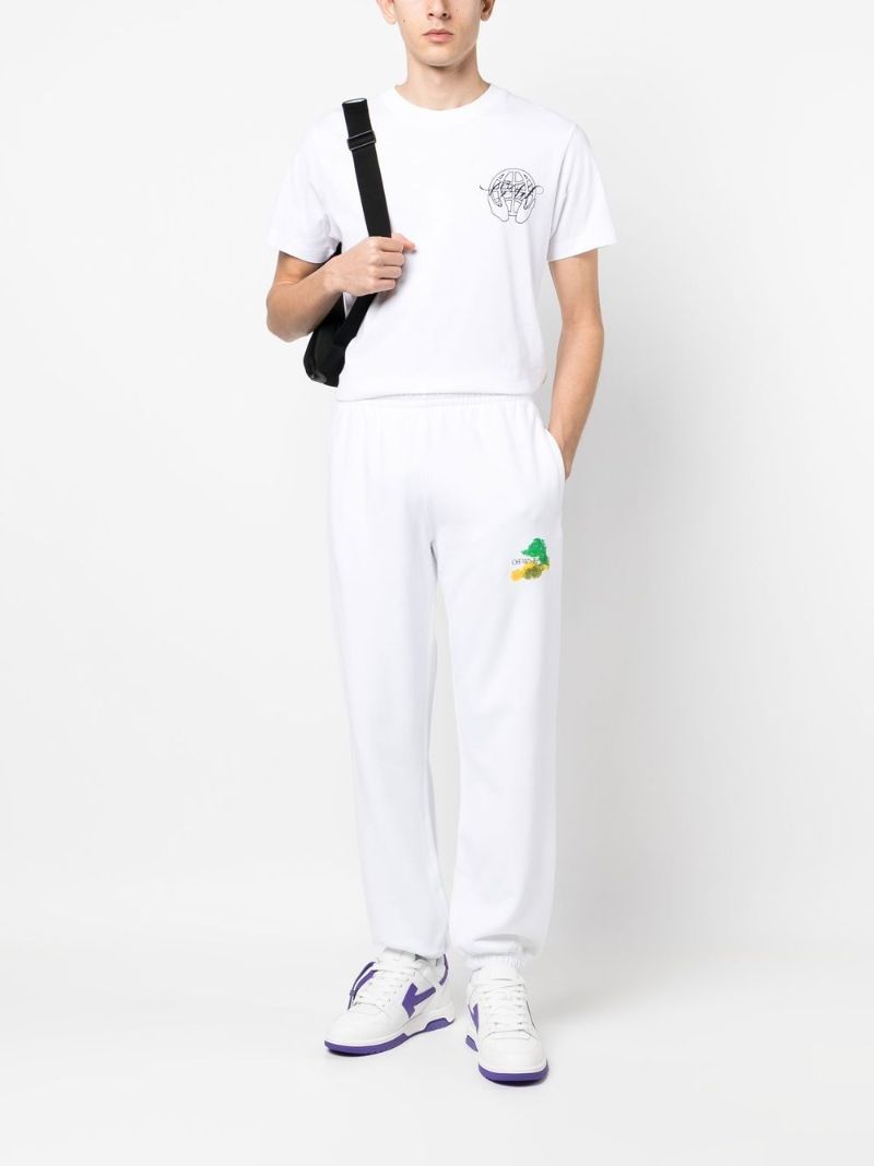 White Arrows Logo Cotton T-shirt