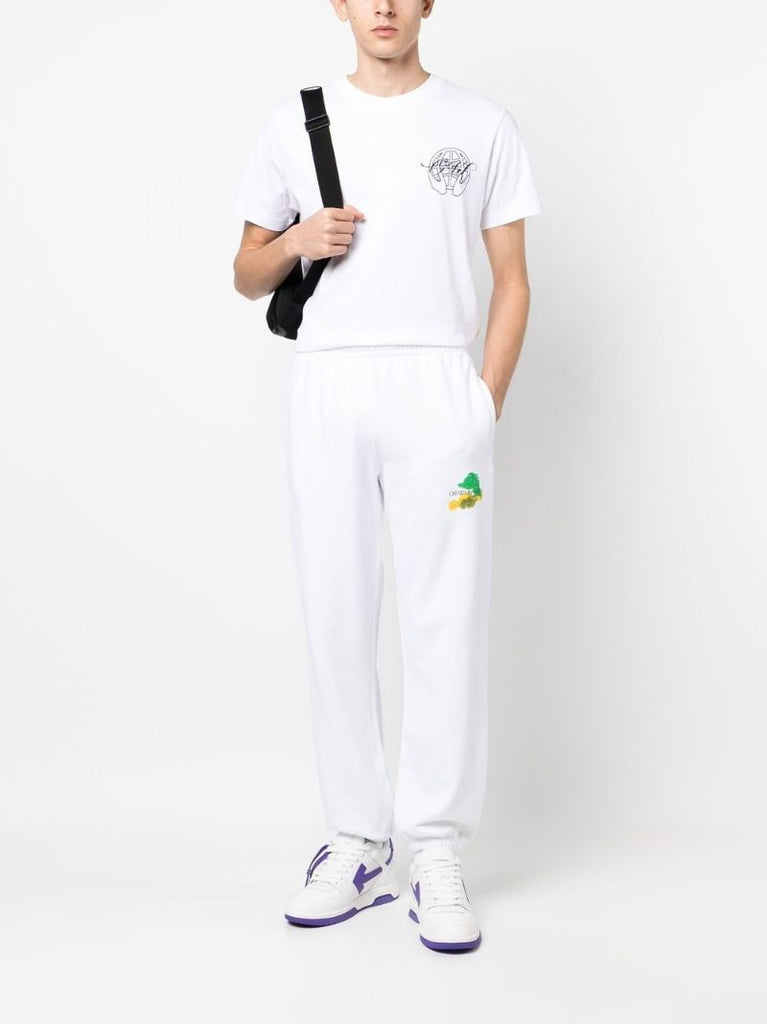 White Arrows Logo Cotton T-shirt