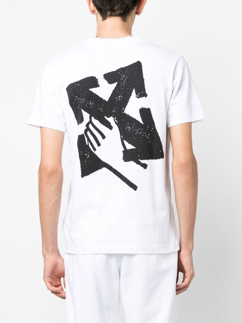 White Arrows Logo Cotton T-shirt