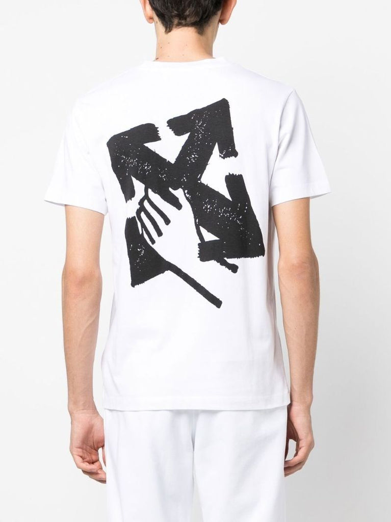 White Arrows Logo Cotton T-shirt