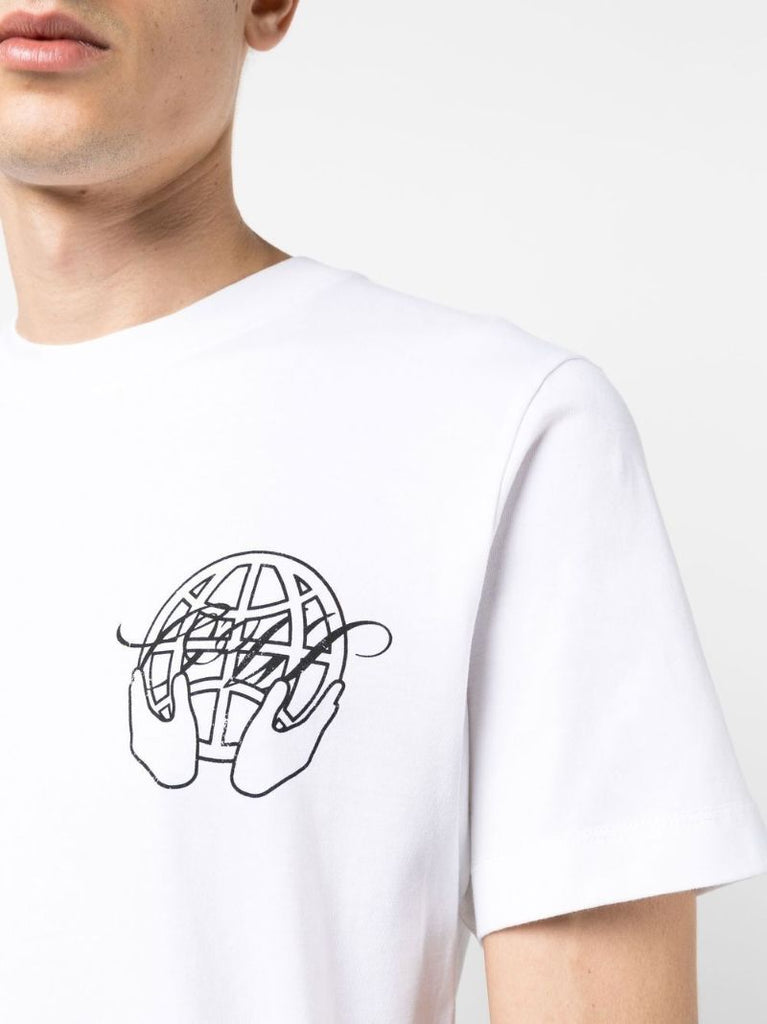 White Arrows Logo Cotton T-shirt