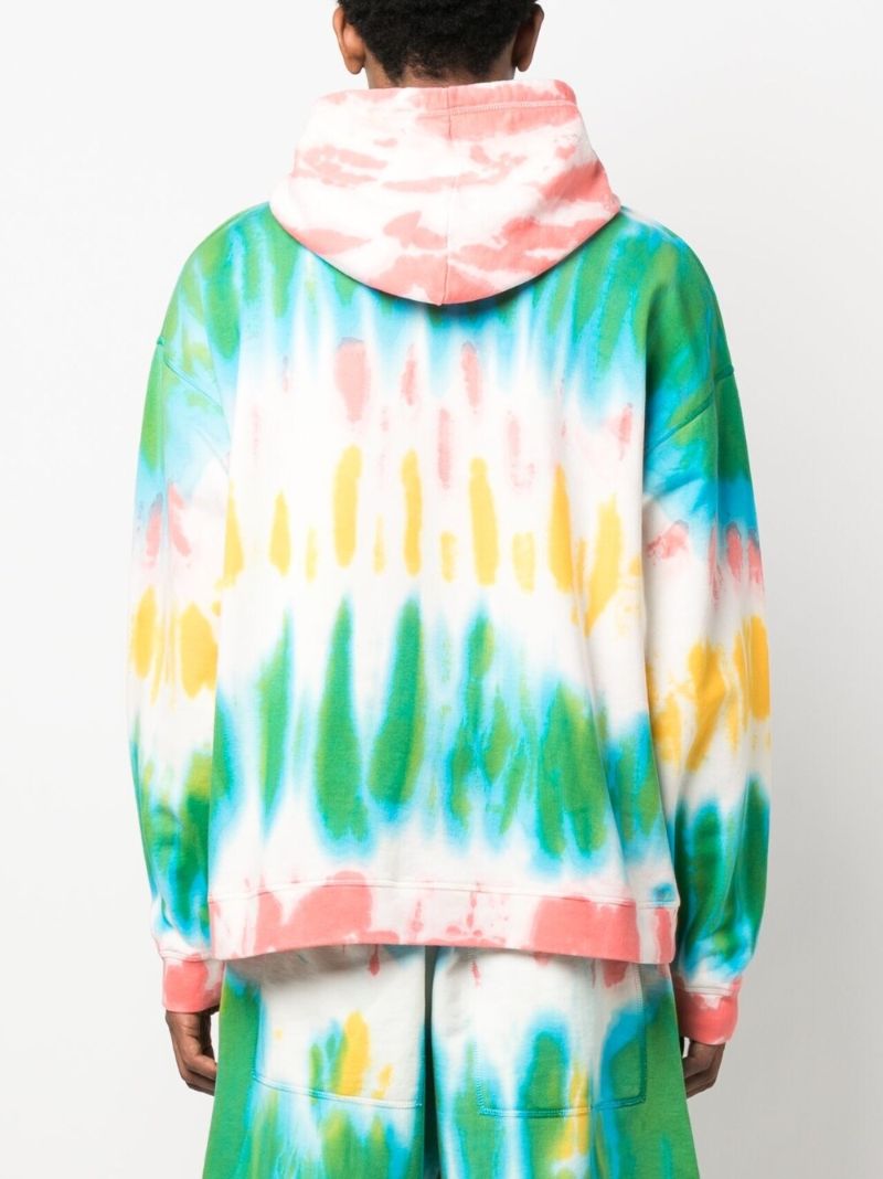Green Tie-dye Cotton Hoodie