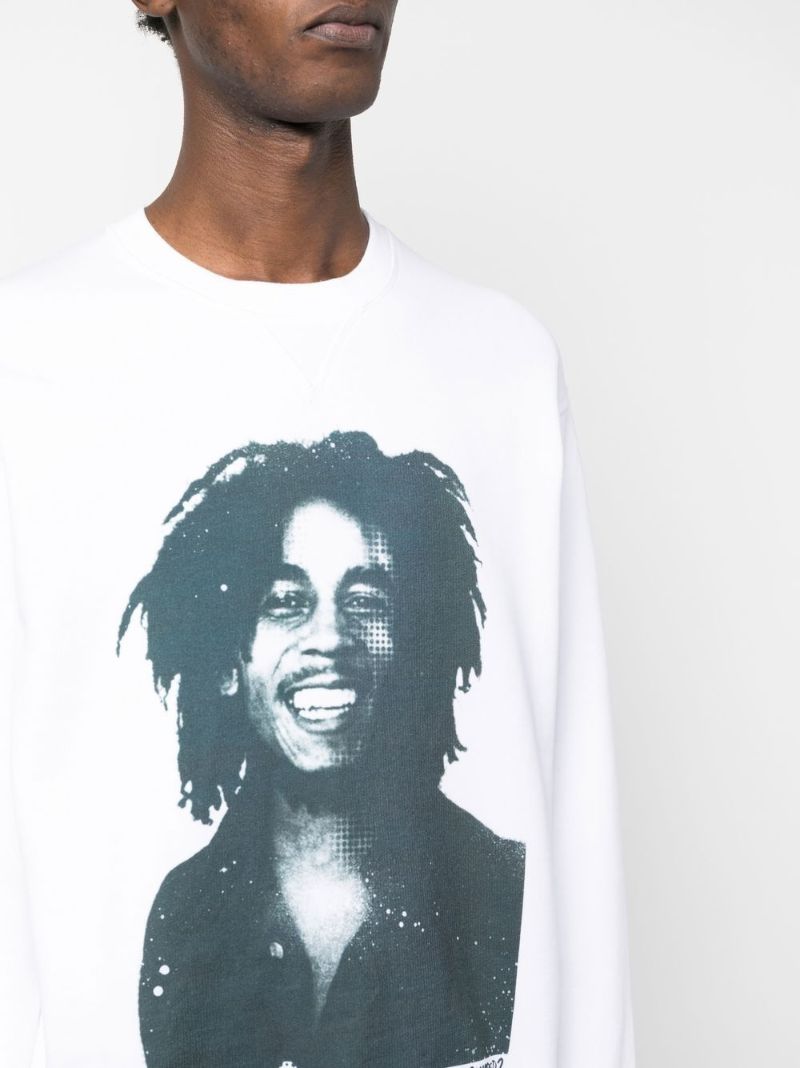White Photograph Print Sweatshirt