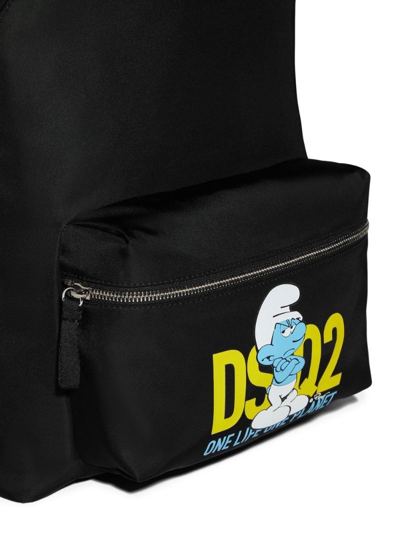 X Smurfs Black Smurf Print Backpack