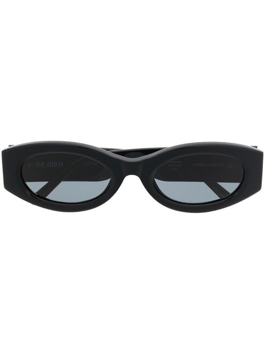 Black Berta Rectangle Sunglasses