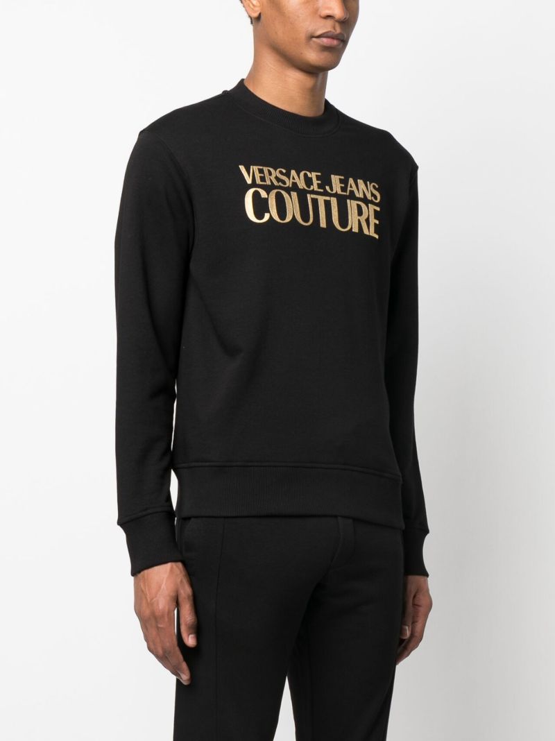 Black Logo-print Long-sleeve Sweatshirt