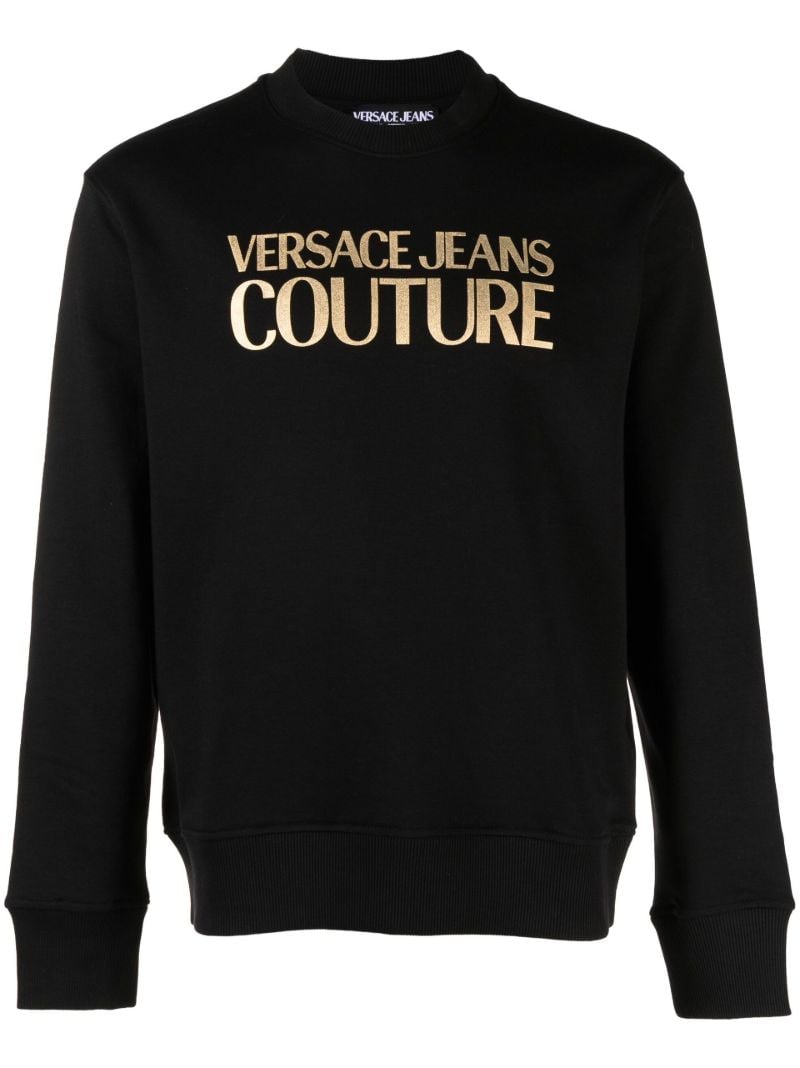 Black Logo-print Long-sleeve Sweatshirt