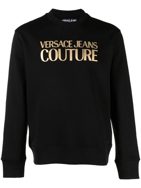 Black Logo-print Long-sleeve Sweatshirt