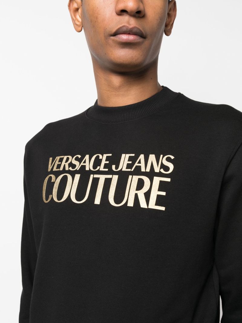 Black Logo-print Long-sleeve Sweatshirt