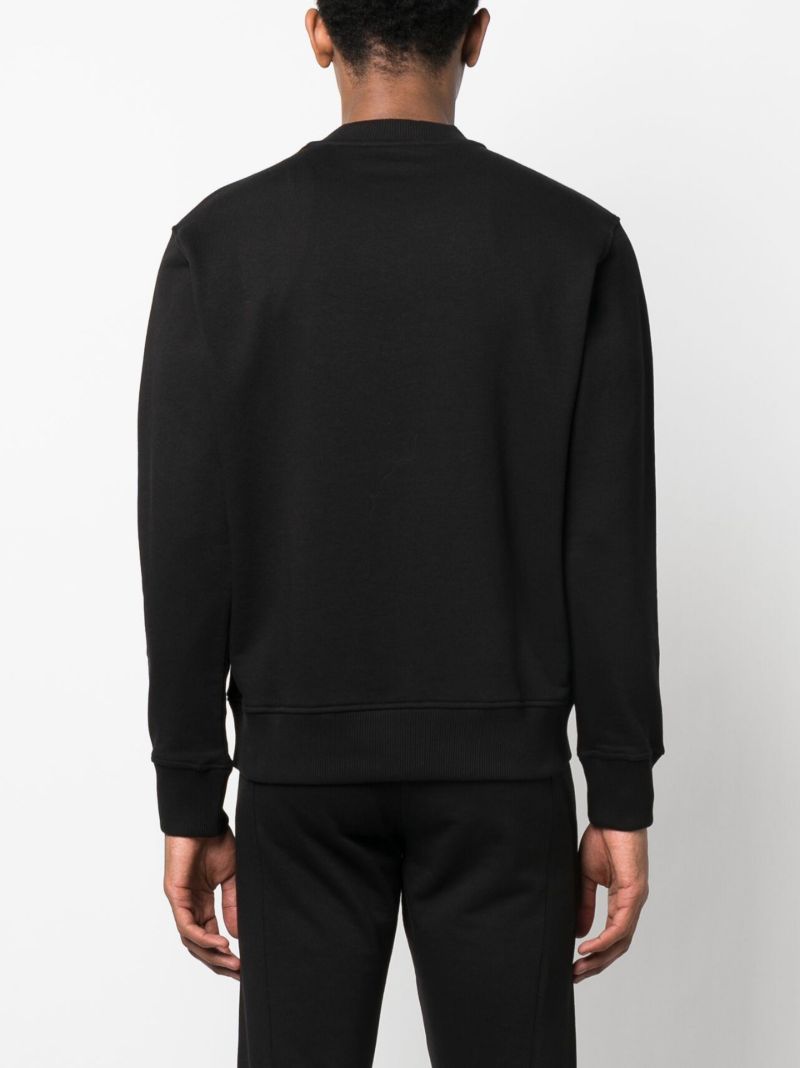 Black Logo-print Long-sleeve Sweatshirt