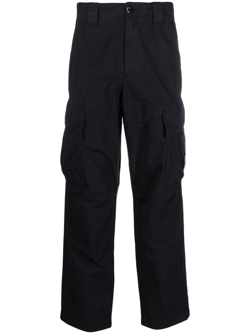 Black Straight-leg Cargo Trousers