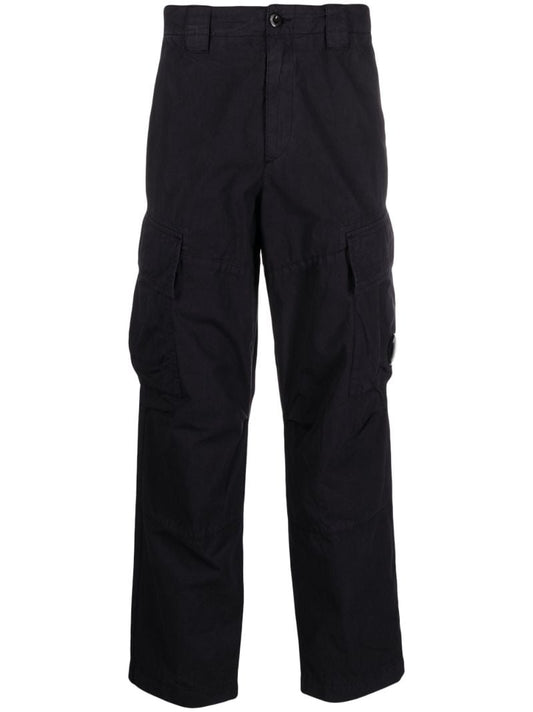 Black Straight-leg Cargo Trousers