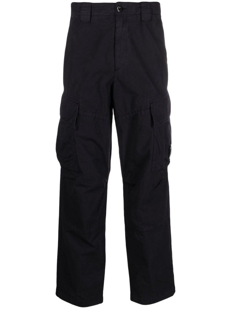 Black Straight-leg Cargo Trousers