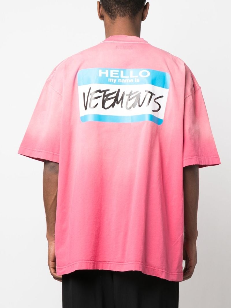 Pink My Name Is Cotton T-shirt
